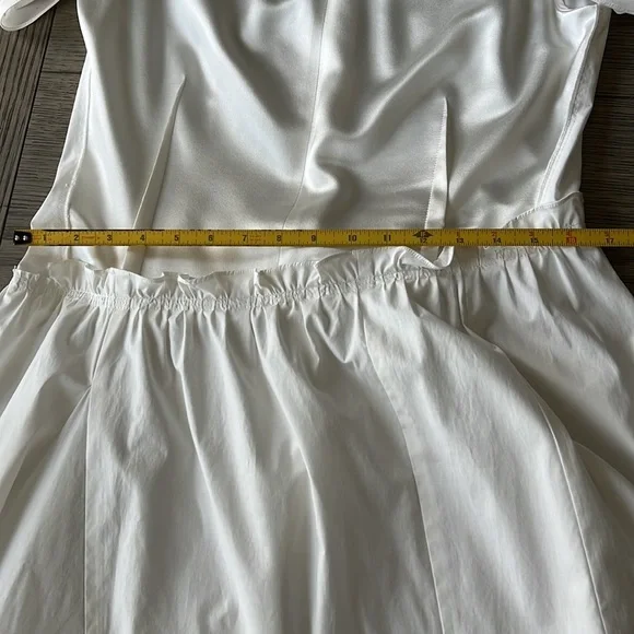 COMMISSION Canyon Mixed Media Dress in White sz 6 995$